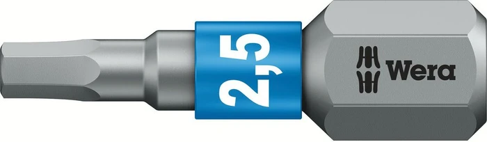 Wera 840/1 BTZ Innensechskant Bit 1/4", 2.5x25mm, 1 Stück