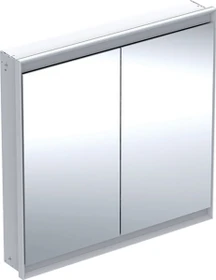 Geberit ONE Spiegelschrank ComfortLight, 2 Türen, UP-Montage, 90cm, weiß/Aluminium pulverbeschichtet