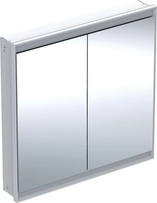 Geberit ONE Spiegelschrank ComfortLight, 2 Türen, UP-Montage, 90cm, weiß/Aluminium pulverbeschichtet