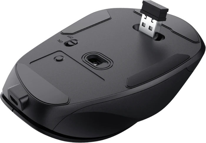 Trust Fyda Rechargeable Wireless Comfort Mouse schwarz, ECO zertifiziert, USB