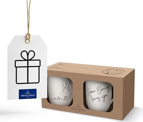 Villeroy & Boch Statement Becher mit Henkel Hase Oster, 2 Stück