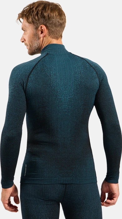 Odlo POW Blackcomb Baselayer Half Zip Funktionsshirt langarm provincial blue (Herren)