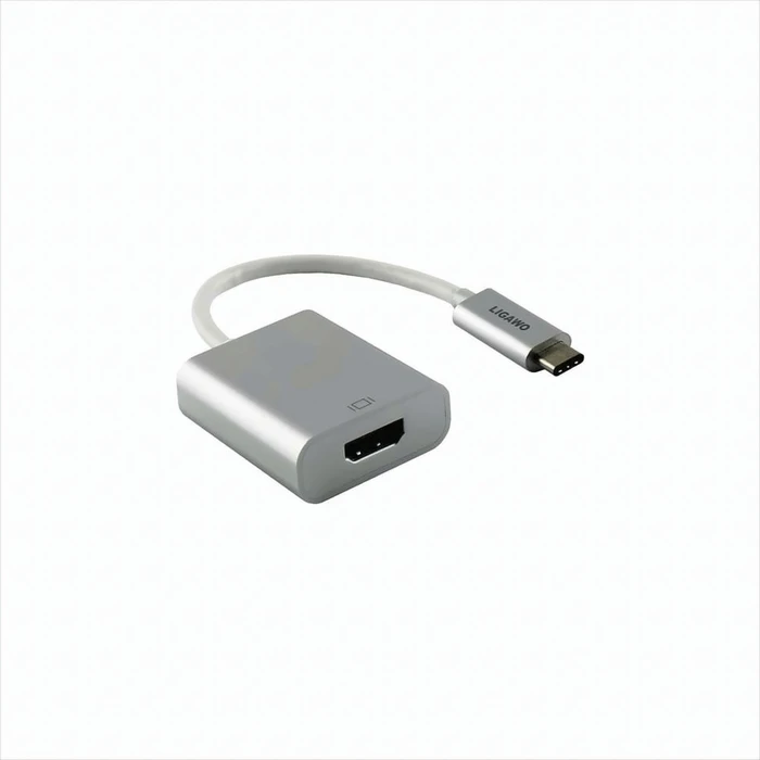Ligawo USB-C auf HDMI-Adapter silber