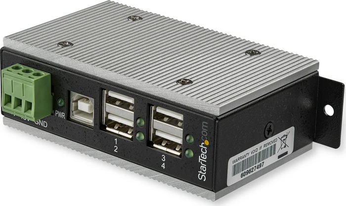 StarTech Industrial Railmount USB-Hub, 4x USB-A 2.0, USB-B 2.0 [Buchse]