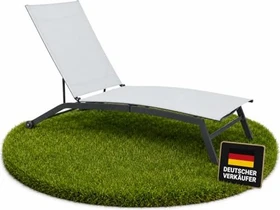 Ondis24 Chaise Sonnenliege anthrazit/weiß