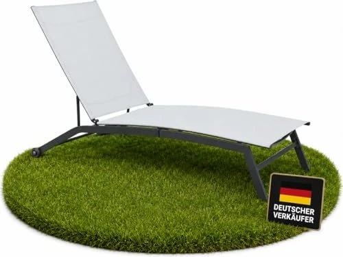 Ondis24 Chaise Sonnenliege anthrazit/weiß