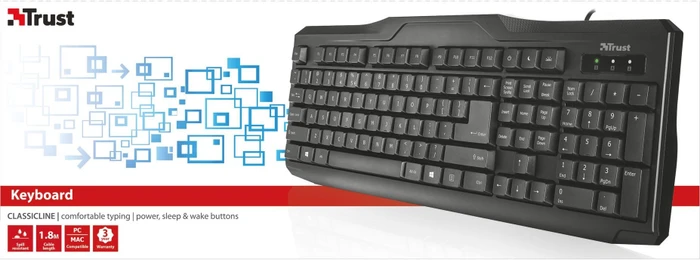 Trust ClassicLine Keyboard, USB, UK