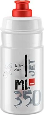 Elite Jet Trinkflasche 350ml clear/red logo
