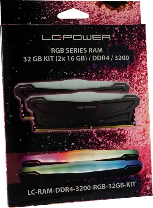 LC-Power LC-RAM RGB UDIMM 32GB Kit, DDR4-3200, CL16-19-19-39