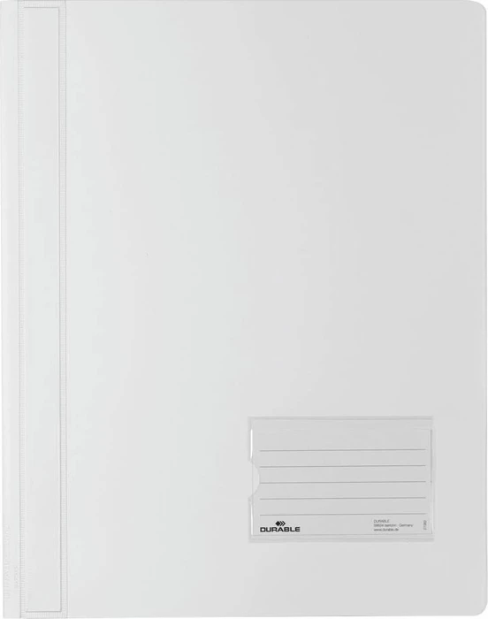 Durable Duralux Transluzent Schnellhefter, A4, weiß/transparent, 10er-Pack