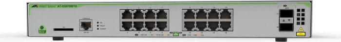 Allied Telesis CentreCOM GS970M Desktop Gigabit Managed Switch, 16x RJ-45, 2x SFP