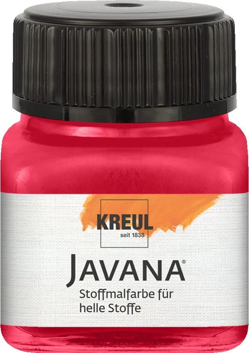 Kreul Javana Stoffmalfarbe für helle Stoffe, karminrot, 20ml
