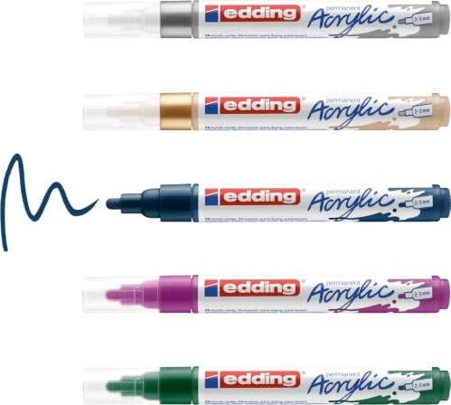 edding 5100 Acrylmarker medium festlich sortiert, 5er-Set