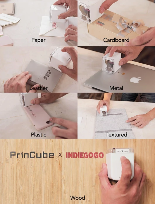 PrinCube/MBrush Mobile Printer, tragbarer Handdrucker, WLAN/Bluetooth, Tinte, mehrfarbig