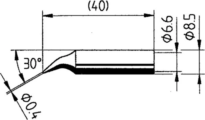 Ersa Dauerlötspitze, bleistiftspitz, 0.4mm
