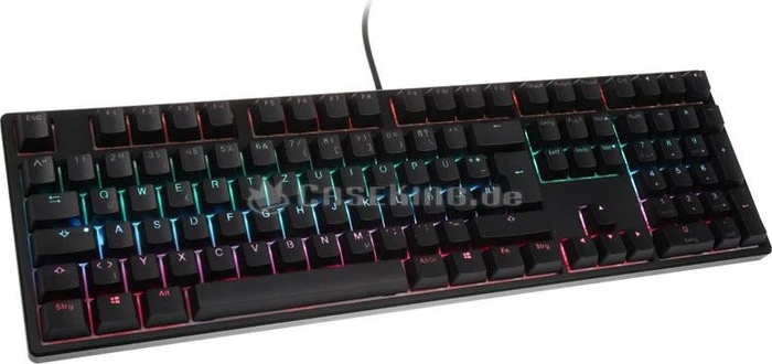 Ducky One RGB PBT schwarz, LEDs RGB, MX RGB RED, USB, DE