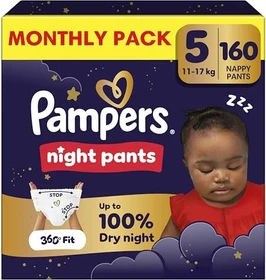 Pampers Baby-Dry night pants Gr.5 Einwegwindel, 12-17kg, 160 Stück