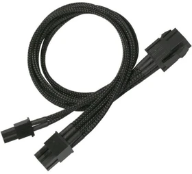 Nanoxia 6/8-Pin PCIe Verlängerung 30cm, sleeved schwarz (NXP683E)