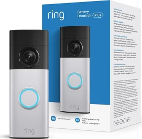 Ring Battery Video Doorbell 2K Plus Gen2, Satin Nickel, Video-Türklingel