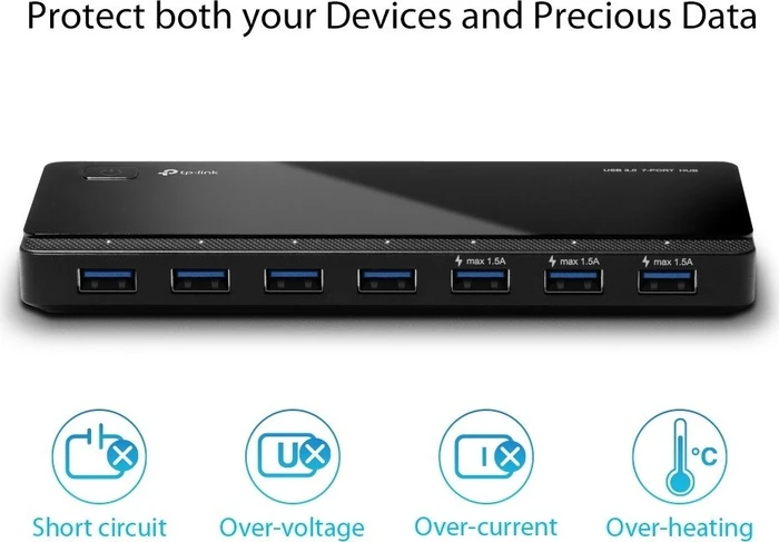 TP-Link USB-Hub, 7x USB-A 3.0, USB 3.0 Micro-B [Buchse]