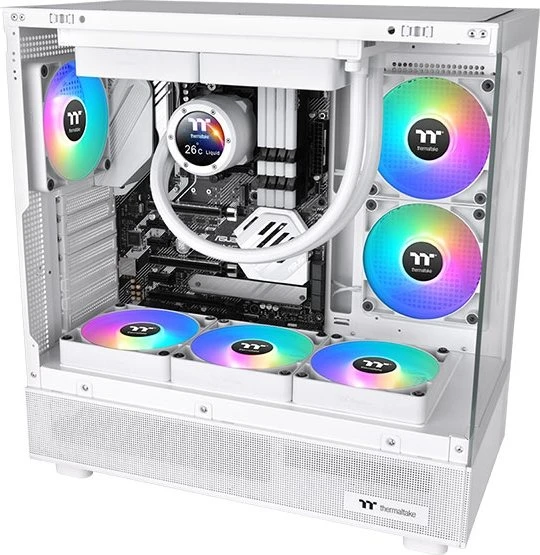 Thermaltake CT120 Reverse ARGB Sync Snow White, weiß, 120mm, 2er-Pack