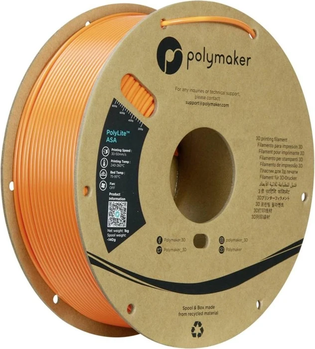 Polymaker PolyLite ASA, orange, Spule, 2.85mm, 1.00kg