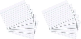 Herlitz Karteikarten, A7, liniert, weiß, 100 Blatt