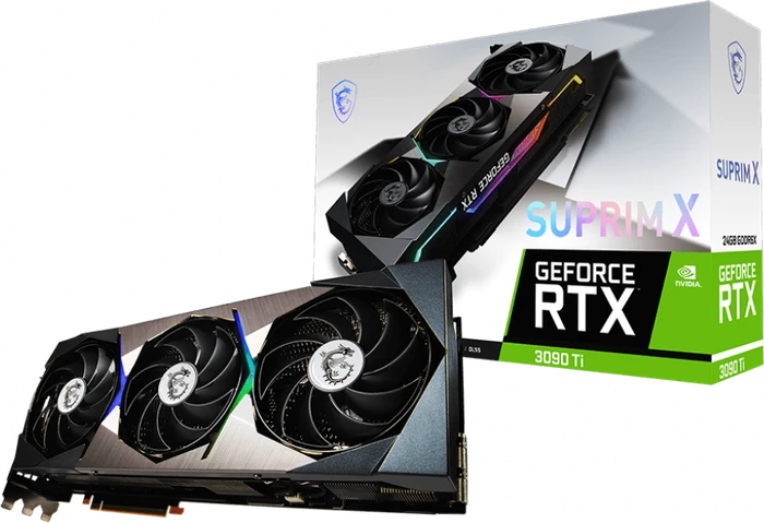 MSI GeForce RTX 3090 Ti Suprim X 24G, 24GB GDDR6X, HDMI, 3x DP