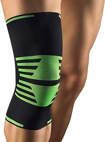 Bort Medical ActiveColor Sport Kniebandage Größe M schwarz/grün, 1 Stück