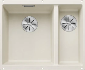 Blanco Subline 340/160-U InFino Unterbau Becken links softweiß