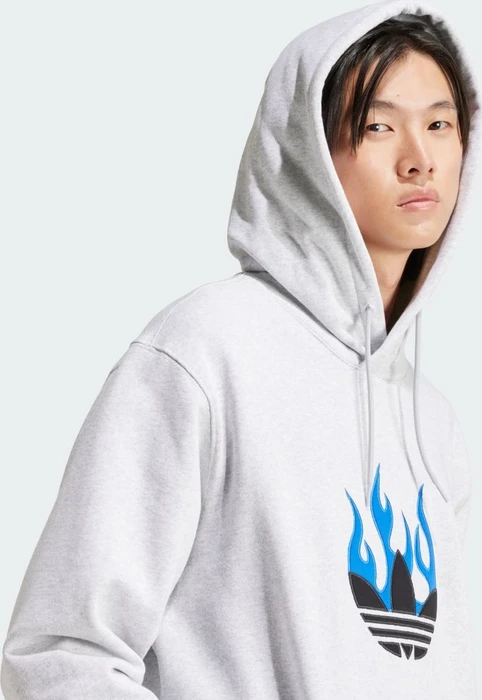 adidas Flames Logo Hoodie light grey heather (Herren)
