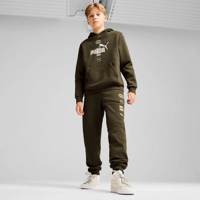 Puma Power Graphic Hoodie dark olive (Junior)