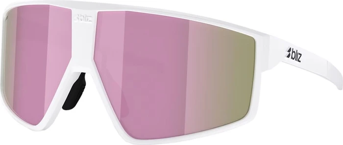 Bliz P002 matte white/brown-pink mirror