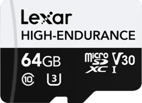 Lexar High-Endurance R100/W35 64GB, UHS-I U3, Class 10