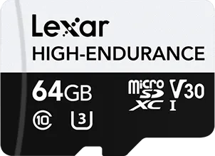 Lexar High-Endurance R100/W35 64GB, UHS-I U3, Class 10