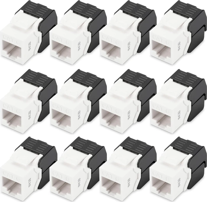 Digitus Keystone Modul RJ-45 Buchse via Verlegekabel Cat6, 12er-Pack
