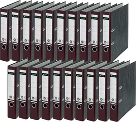 Leitz Qualitäts Ordner 2-Ring 180° CO2 neutral, 50mm, A4, braun, 20er-Pack