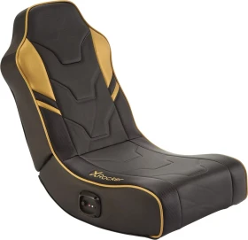 X Rocker Shadow 2.0 Audio Floor Rocker Gaming-Bodensessel für Kinder/Jugendliche, schwarz/gold
