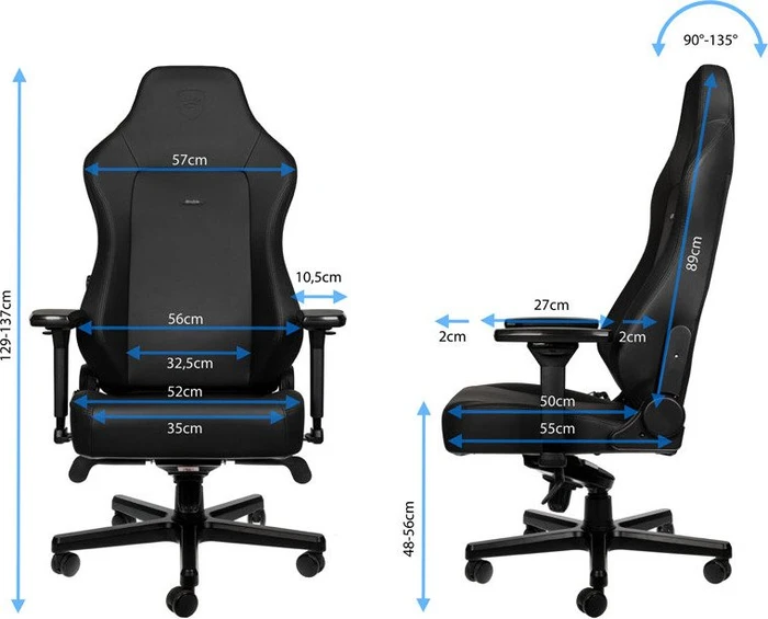 noblechairs Hero Black Edition Gamingstuhl, schwarz