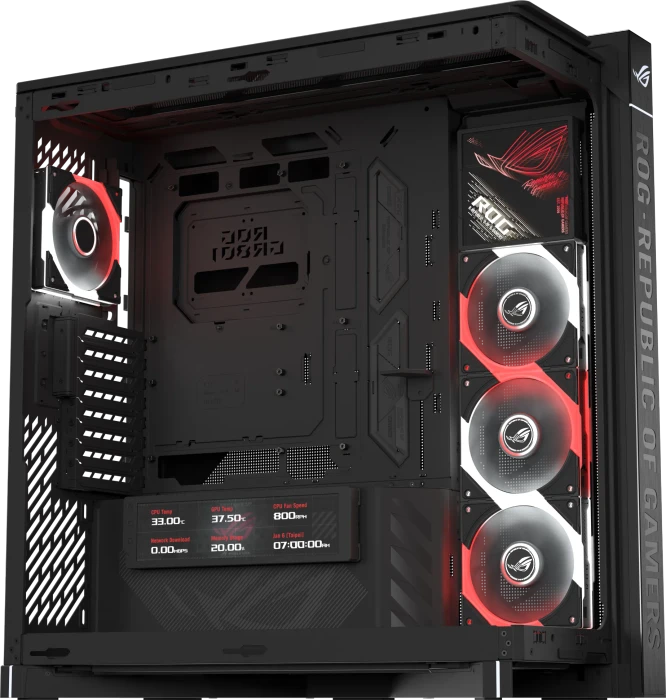 ASUS ROG Cronox GR801 Curve TG ARGB Black, Glasfenster