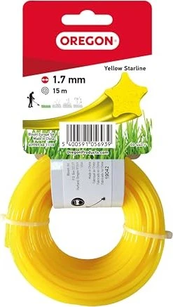 Oregon Starline Trimmerfaden für Rasentrimmer gelb, 1.7mm/15m
