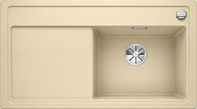 Blanco Zenar 5 S InFino Becken rechts mit Ablauffernbedienung champagner inkl. Holzschneidebrett