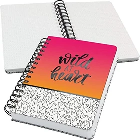 Sigel Jolie Spiral-Notizbuch, A5, punktiert, Hardcover, Motiv Wild Hearts, 120 Blatt