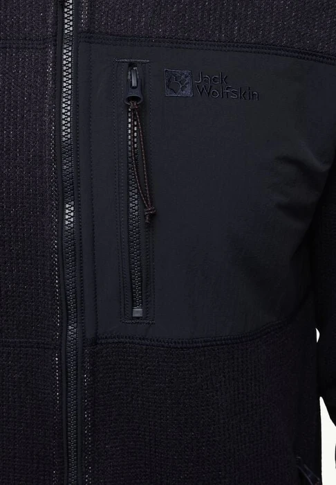 Jack Wolfskin Kaminfeuer Hooded Jacke schwarz (Herren)