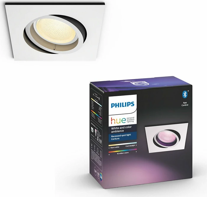 Philips Hue White and Color Ambiance Centura Einbauleuchte eckig weiß