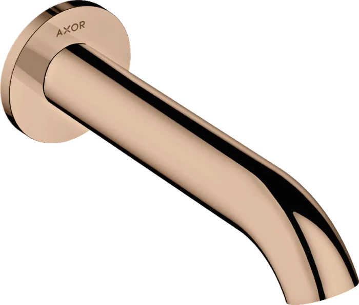 hansgrohe Axor Uno Wanneneinlauf 38411300 Ausladung 178mm, gebogen, mit Rosette, Wandmontage, polished red gold Image