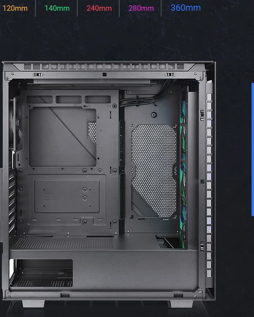 Thermaltake Divider 500 TG Air, schwarz, Glasfenster