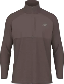 New Balance Athletics Heat Grid 1/2 Zip Funktionsshirt langarm earth shadow heather (Herren)