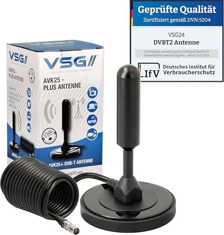 VSG24 Leistungsstärkste DVB-T2 HD Antenne ALU-Massivkern AVK25-PLUS