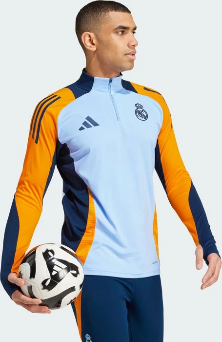 adidas Real Madrid Tiro 24 Competition Funktionsshirt langarm glow blue/crew orange/team navy blue 2 (Herren)
